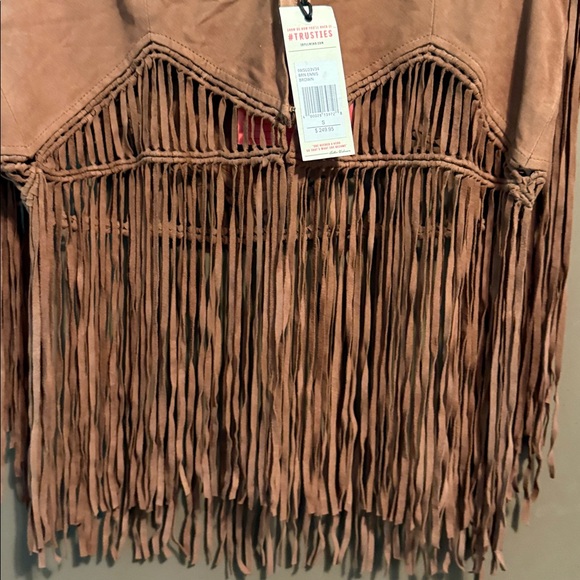 IDYLLWIND WOMEN'S ENNIS SUEDE CROCHET VEST - Picture 5 of 9